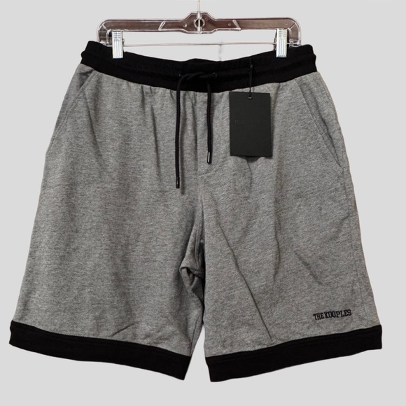 The Kooples Other - The Kooples Gray and Black Athletic Cotton & Print Sweat Shorts Size Large